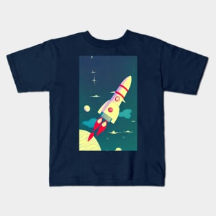 Rocketship artwork Kids T-Shirt